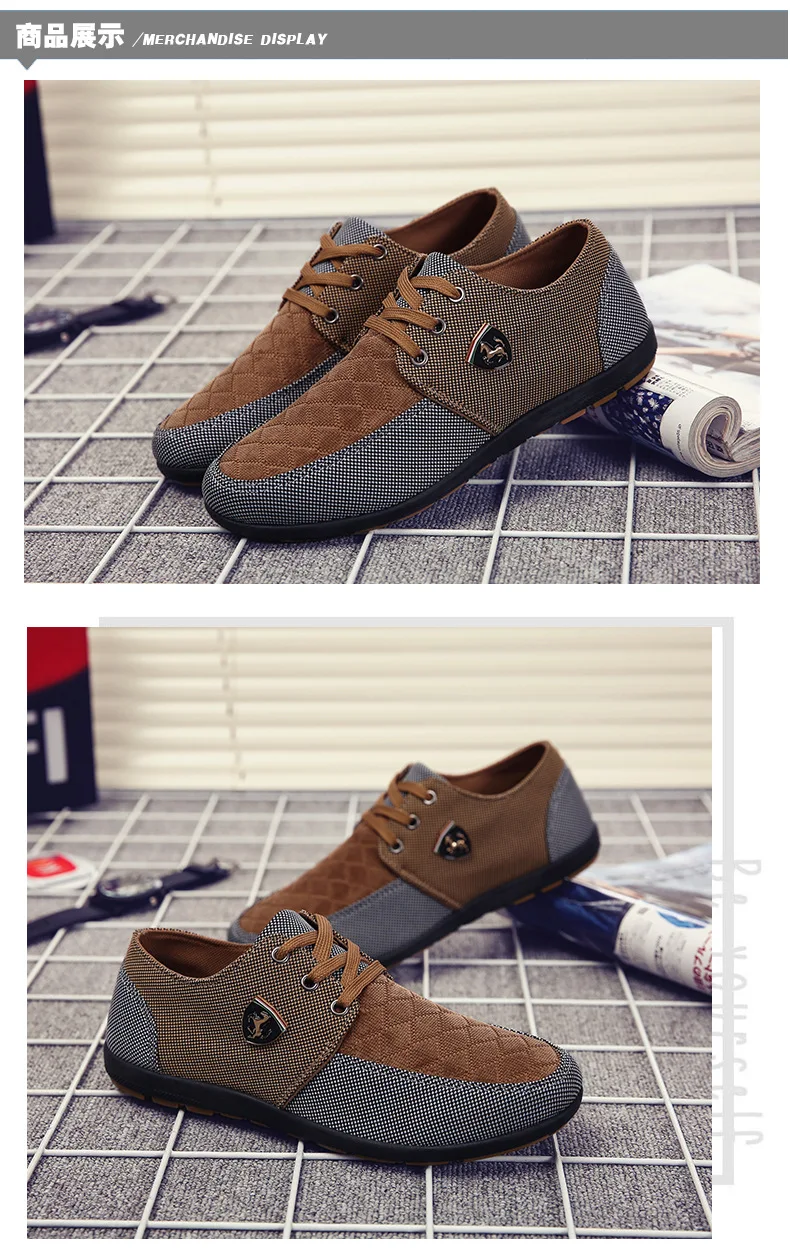 DOGEEK/Весенняя брендовая мужская обувь повседневная парусиновая мужская обувь на плоской подошве со шнуровкой низкая дышащая замшевая Классическая Повседневная мужская обувь европейские размеры 39-44