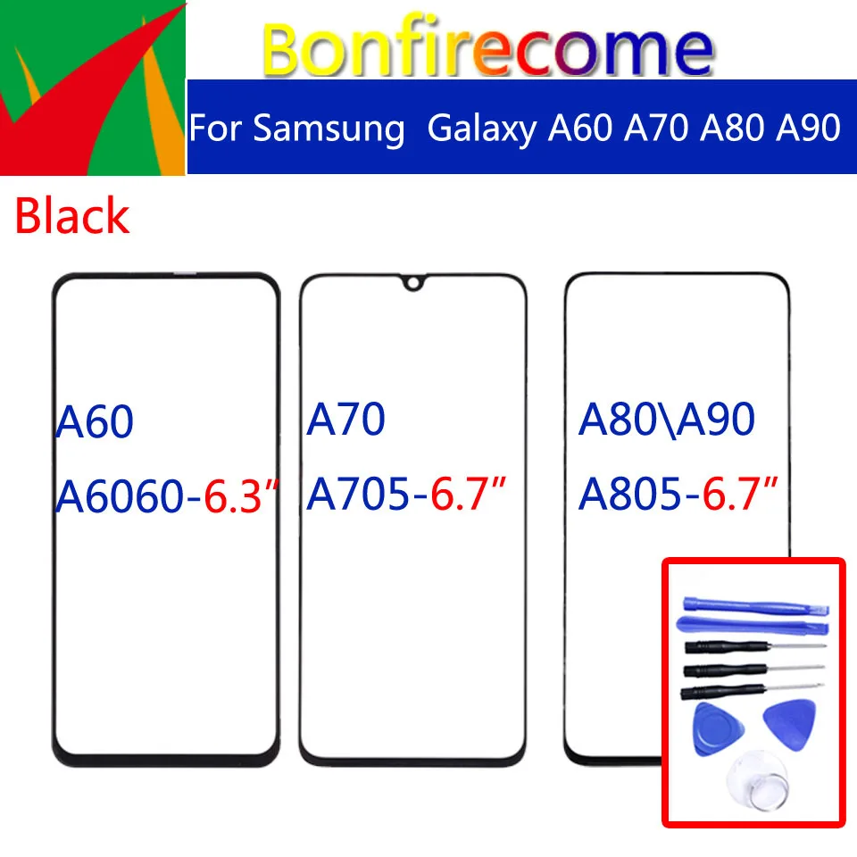 Для Galaxy A60 A70 A80 A90 A6060 A705F A7050 A805 A805F A805X A805XC A805N сенсорный экран передняя внешняя