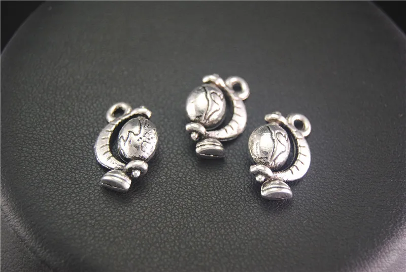 A2042-12x18mm 10 шт., антикварные серебряные/Бронзовые земные глобусы мира, камера, штат Калифорния, карта, шарм, JPendant, браслет, ожерелья, ювелирные изделия - Окраска металла: A2042-12x18mm