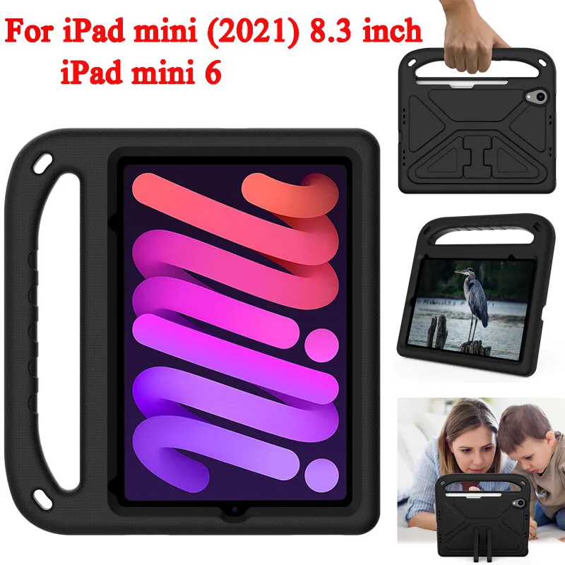 

Tablet Cover for iPad mini 2021 / mini 6 Kids Durable EVA Lightweight Convertible kickstand Kid-Proof Case
