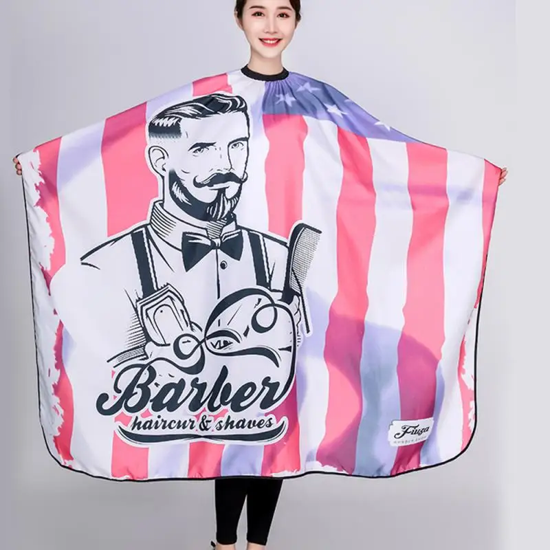 1pcs New Haircut Hairdressing Breathable Smooth Barber Cloth Apron Polyester Hair Styling Design Supplies Salon Barber Gown Cape