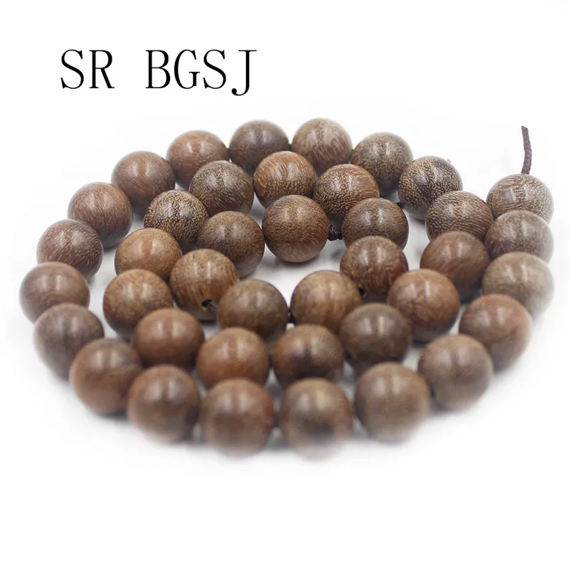 Wood Beads  Round Striped Yellow Brown Wooden Beads with 2mm Holes - 6mm  8mm 10mm 12mm Available