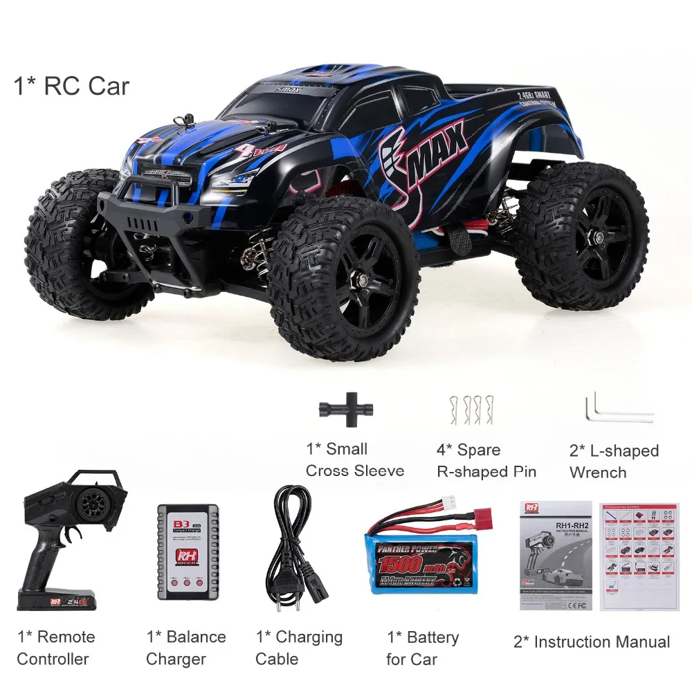 REMO HOBBY 1631 RC Car 35km/h High Speed 1/16 2.4 GHz 4WD RC Buggy Racing Big Foot Off Road Car RTR RC Toys Gifts