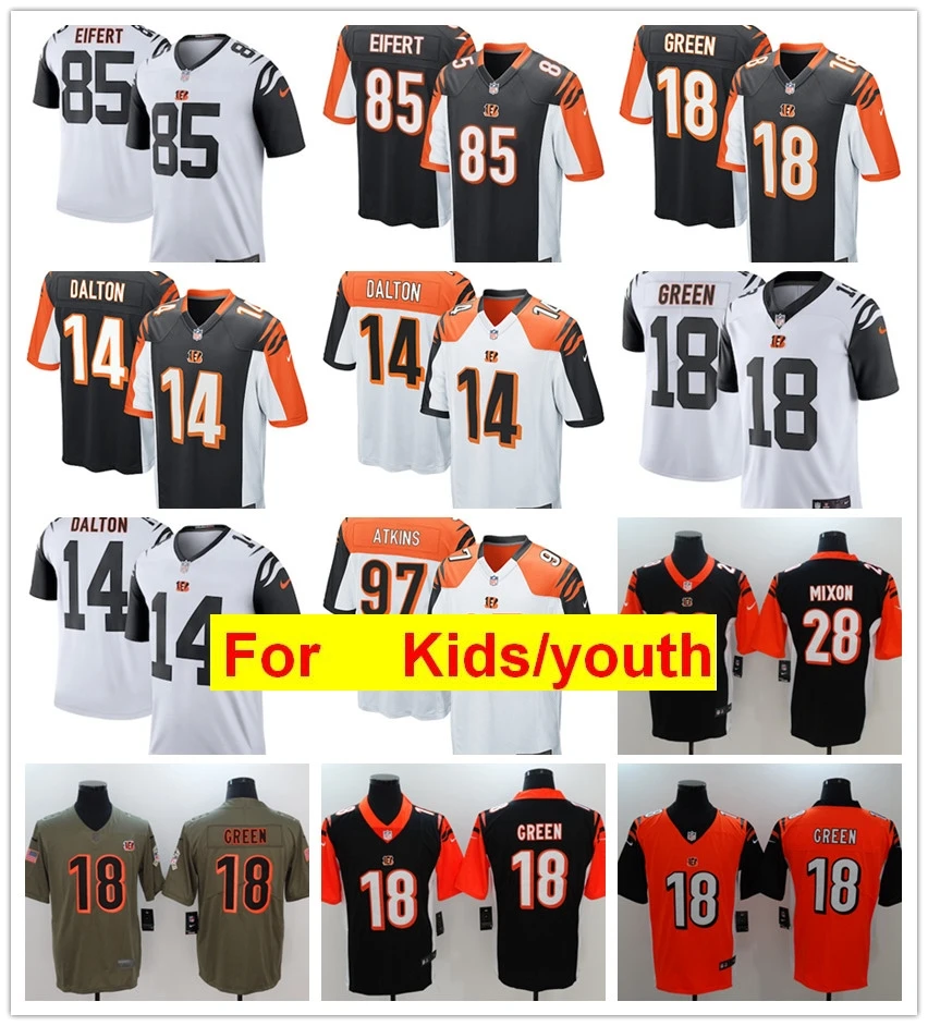 Молодежи Цинциннати A.J. Зеленый Joe Mixon Geno Atkins Andy Dalton Tyler Eifert игровая цветная Футбольная форма