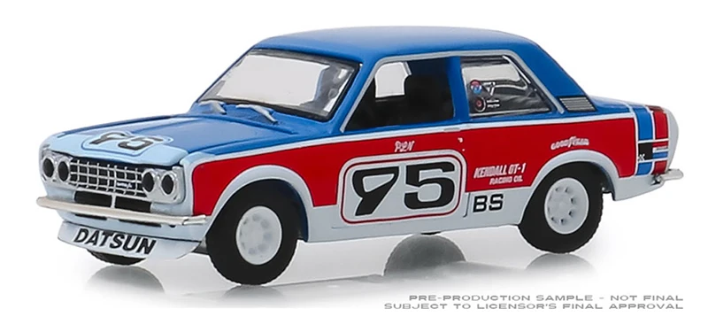 Зеленый свет 1: 64 1973 Datsun 510-#95 Пол Ньюман Игрушечная машина из сплава игрушки для детей литой модельный автомобиль подарок на день рождения