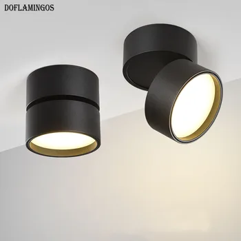 

Round Surface Mounted LED Downligh 7W 10W 12W Mounted Ceiling Lamps Spot Light 110V/220V driverless Down Light Black / White