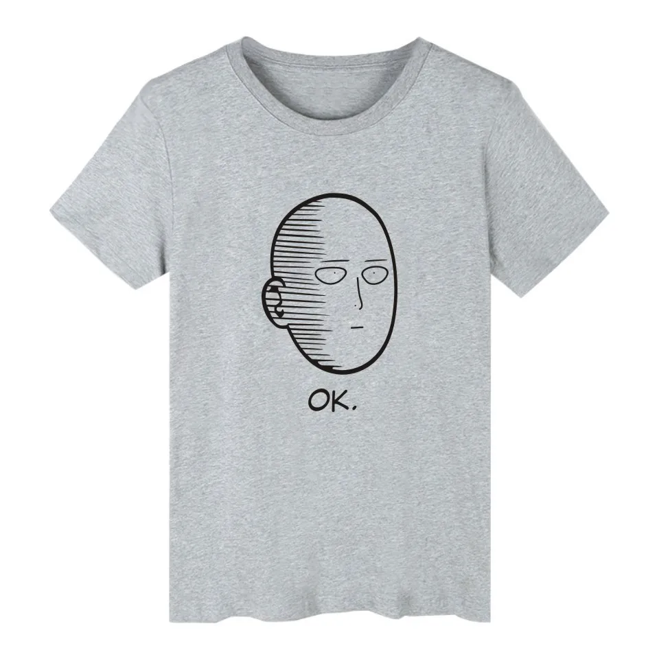 Free Shipping Anime ONE PUNCH-MAN Two dimensions Bald Man Saitama Print T-Shirt Summer Round Neck Short Sleeve