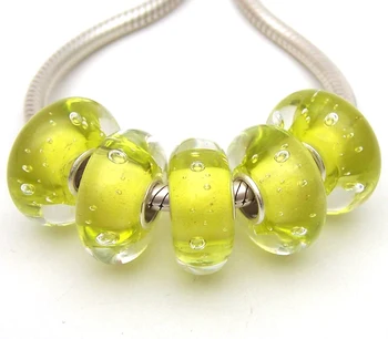 

JGWG1511 5X 100% Authenticity S925 Sterling Silver Beads Murano Glass beads Fit European Charms Bracelet diy jewelry Lampwork