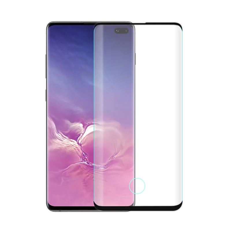 150D изогнутое полное покрытие из закаленного стекла для samsung Galaxy Note 10 Pro 10+ S10 Plus S10E S10 Защитная стеклянная пленка для экрана - Цвет: Black Color