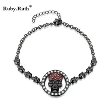 Череп циркониевые кристаллы браслет женские браслеты свадебные праздничные подарки ювелирные изделия дропшиппинг