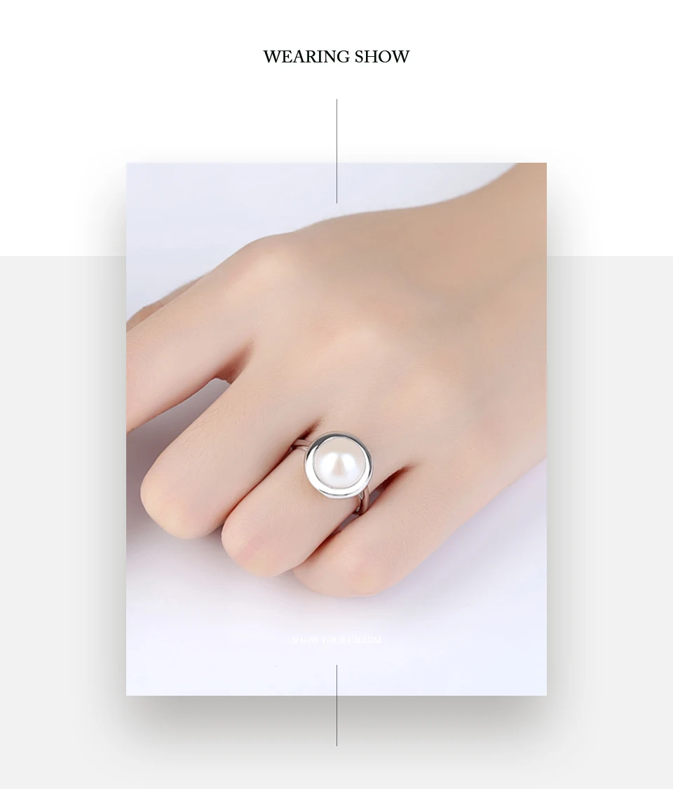 DOTEFFIL 925 пробы кольцо с серебряным жемчугом, Размер 7 до 8,5 и 10-10,5 мм, кольцо с натуральным пресноводным жемчугом, ювелирные изделия для женщин, вечерние, подарок