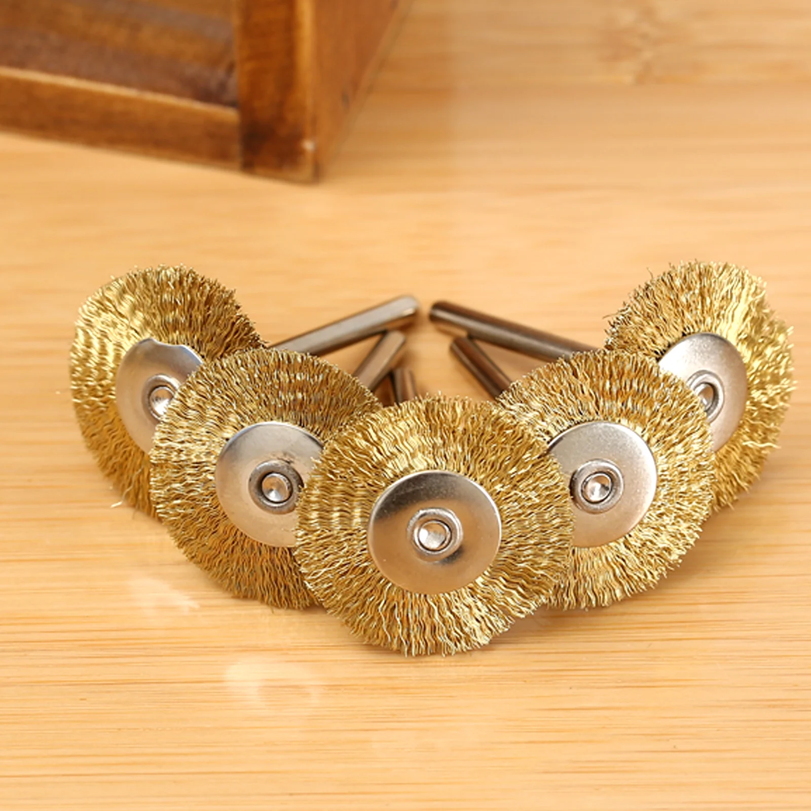 5Pcs 25mm Brass Copper Wire Wheel Brushes Rotary Polish Tool Power Die Grinder Accessories | Инструменты