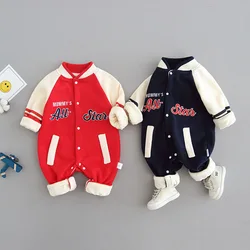 Body en coton une pièce pour bébé, vêtement d'hiver épais et chaud (3 24 mois) 