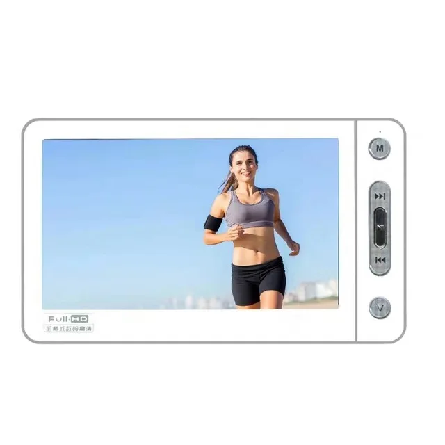 White Портативный 5 дюймов mp4 плеер 8 Гб ТВ-выход сенсорный экран mp3 mp4 видео плеер со встроенным динамиком с 30 языков музыкальный плеер - Цвет: White