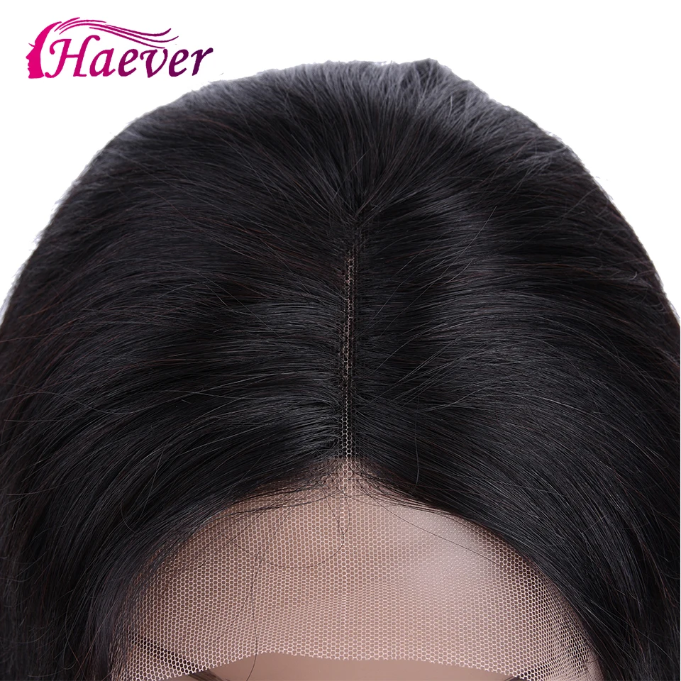 Haever 4x4 Short Bob Wigs Lace Closure Wig Human Hair Wigs Straight Pre Plucked Hairline Baby Hair 150% Brazilian non-Remy Hair