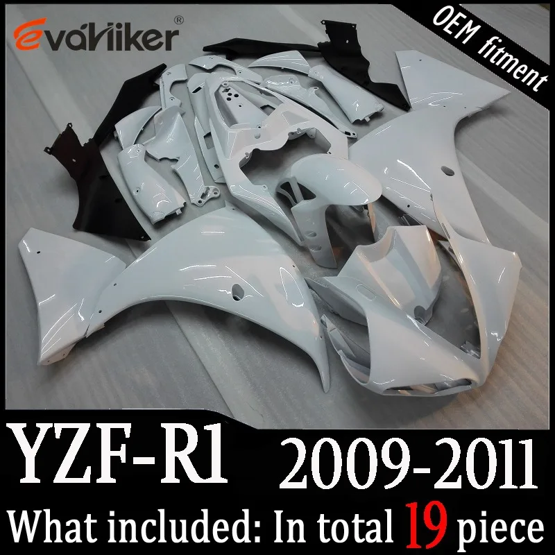 Заказной обтекатель мотоцикла для YZF-R1 2009-2011 ABS пластиковый корпус мотоцикла черный белый+ подарки