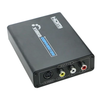 

HDMI to Composite 3RCA AV S-Video R/L o Video Converter Adapter DAC Support 720P/1080P For PC US Plug