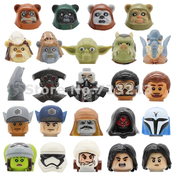 

Space Ewok Warrior Figure Head Watto Chief Trebor Logray Tokkat Dengar Gamorrean Building Blocks Toys