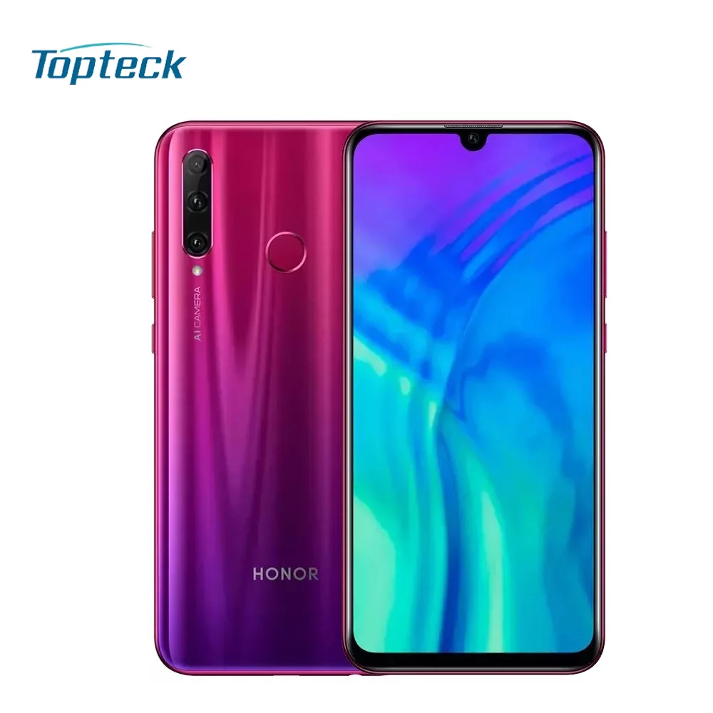 

Global Version Honor 20 Lite Mobile Phone 4GB 128GB 6.21inch FHD+ 32MP+24MP Android 9.0 Octa Core Face ID NFC 4G Smartphone