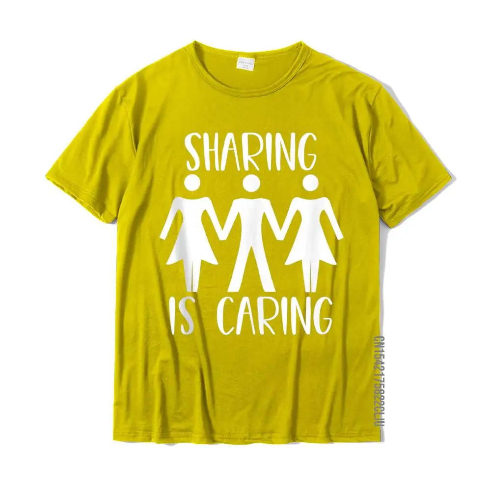 Normal Tshirts Short Sleeve Design Funny Men Father Day Tees Design T-Shirt Crew Neck Pure Cotton Top Quality Funny Kinky Threesome Swinger Adult Humor Swinging Gift Tank Top__29915 yellow