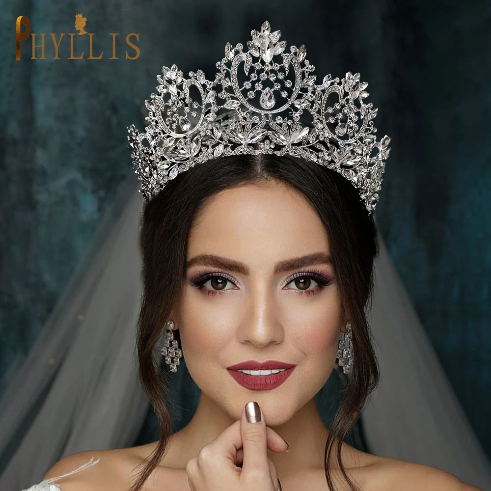 A67 Zircon Crown Bride Headwear Crystal Women Tiaras Rhinestone Wedding Headpiece Birthday Headband Pageant Hair Jewelry