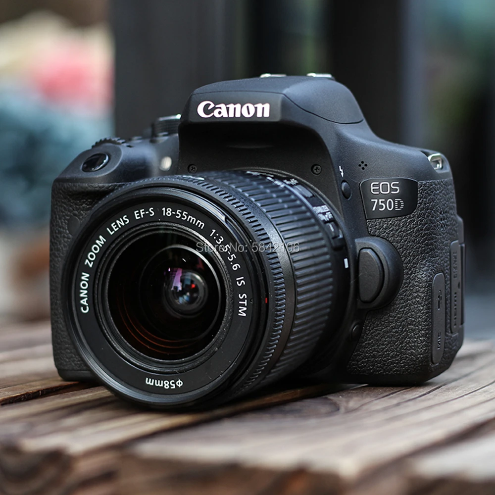 Pijl leg uit Heup Canon Eos 750d Dslr Camera Canon Ef-s 18-55mm F/3.5-5.6 Is Stm Lens -  Mirrorless System Cameras - AliExpress