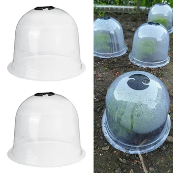 6/12PCS Reuseable Plastic Greenhouse Garden Plant Bell Cover Seeds Germination Cover Frost Guard Freeze Protection Dome