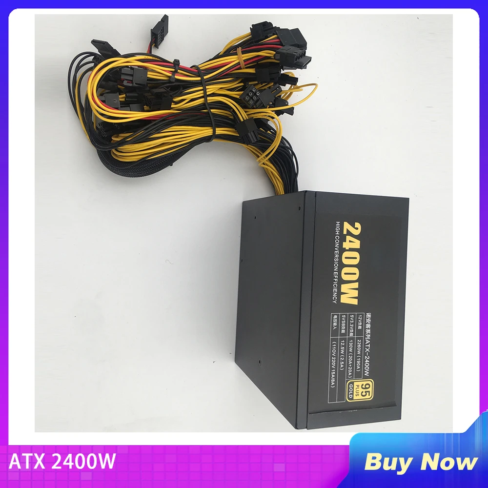 2400W Psu Per Bitcoin Miner Atx 2400W Per Il Mining Per Il Supporto Di Resa 8 Schede Grafiche