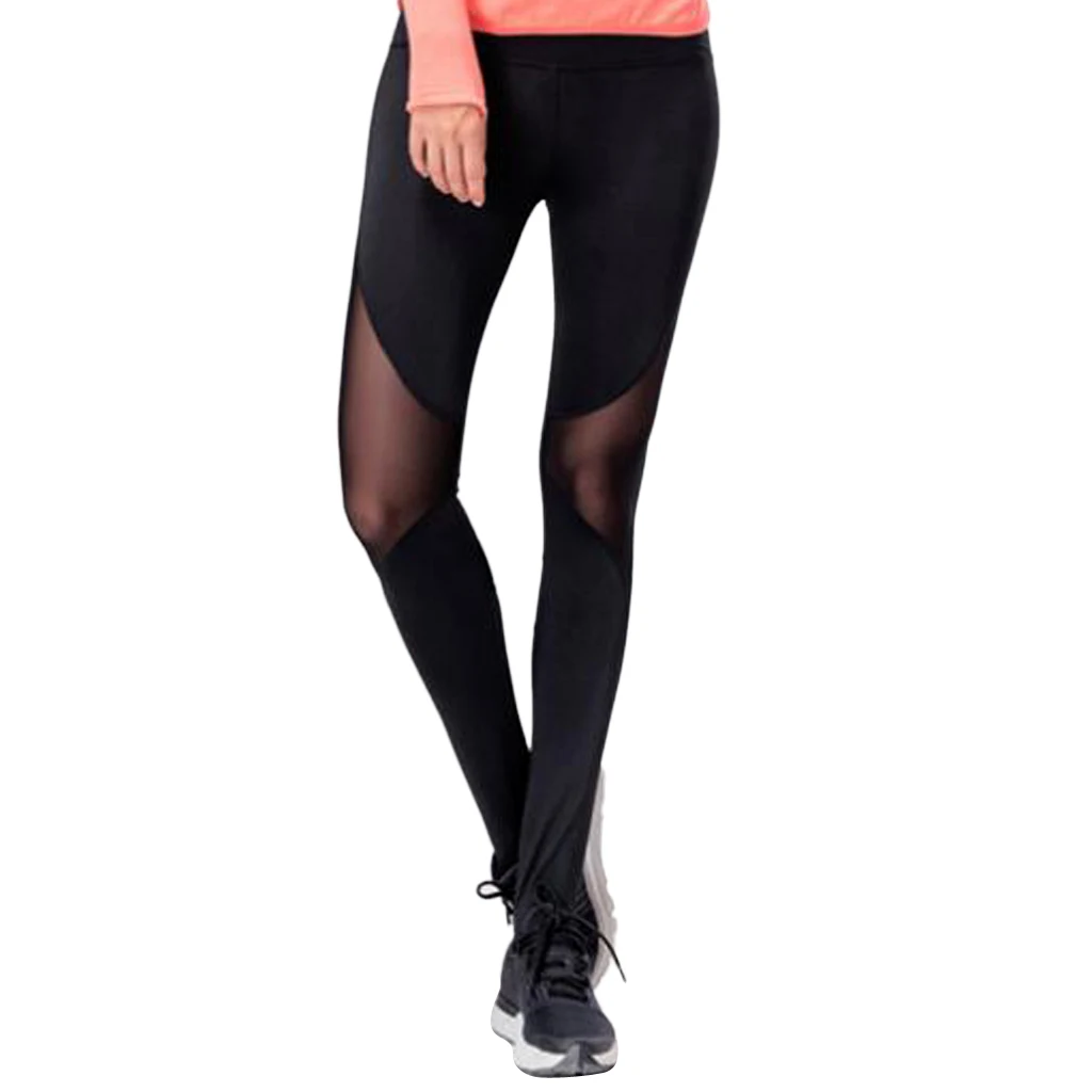 Women Yoga Pants Tights Mesh Stirrup Leggings Tummy Control High Waist Compression Activewear For Gym Workout Fitness Running
