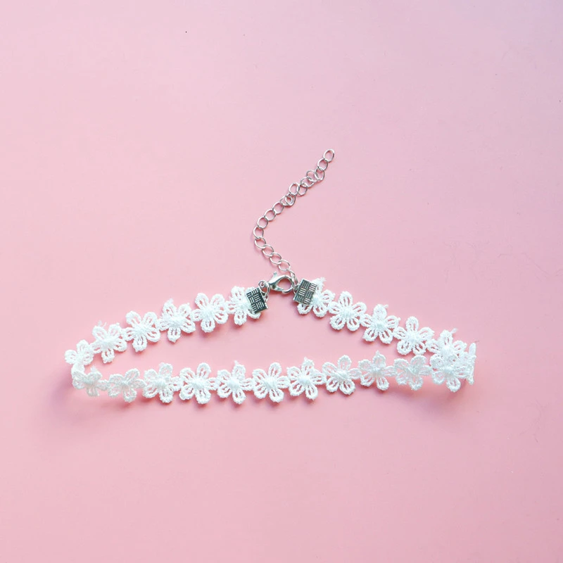 Япония и Корея белый цветочный кружевной воротник для женщин и девочек ключицы цепи Простой декольте Модные Ювелирные изделия Подарки