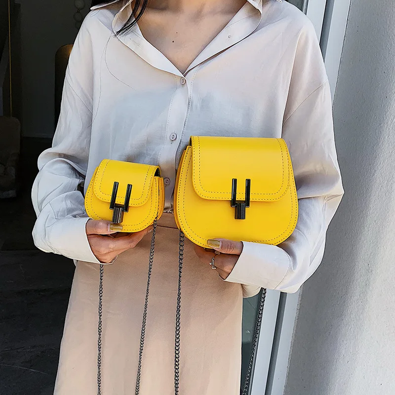 

Women's bag 2019 summer new Korean version (size) texture ins Joker chain shoulder diagonal saddle bag