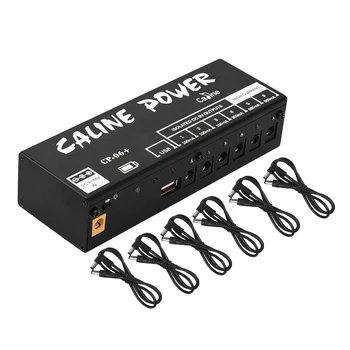 

Caline CP-06+ Mini Guitar Pedal Power Supply Guitar Accessories Isolated 6 Outputs with Rechargeable Built-in Battery EU Plug