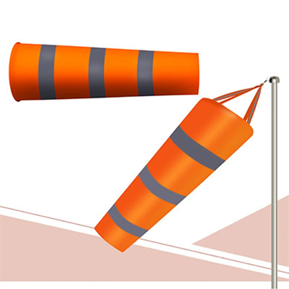 Reflective Windsock Weathervane 80/100/150CM Outdoor Scratchproof Windproof Fluorescent wind sock weather vane