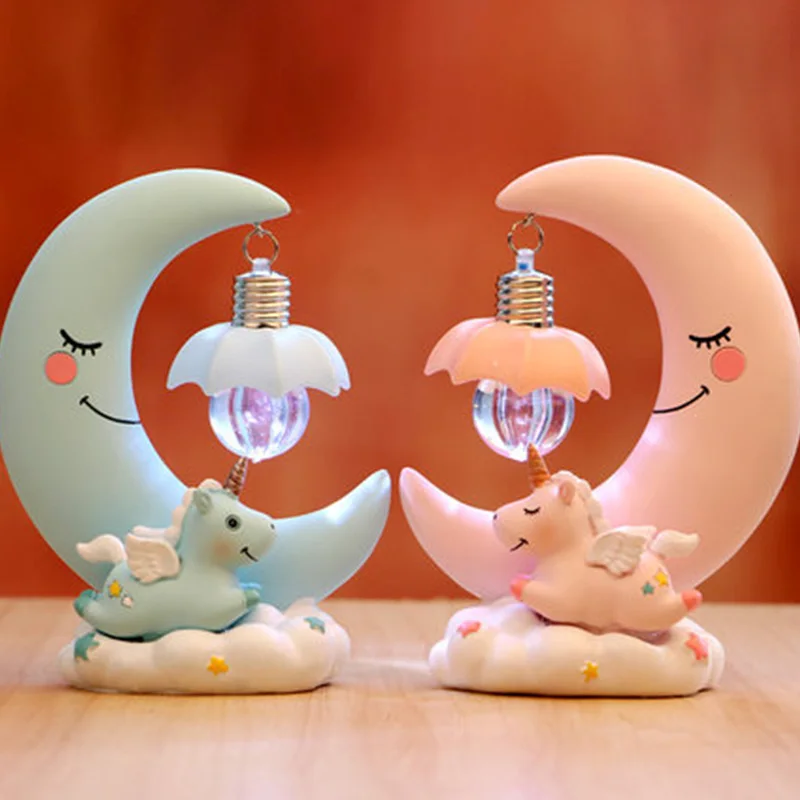 Ночсветильник Moon Baby в виде единорога украшение для спальни детской комнаты
