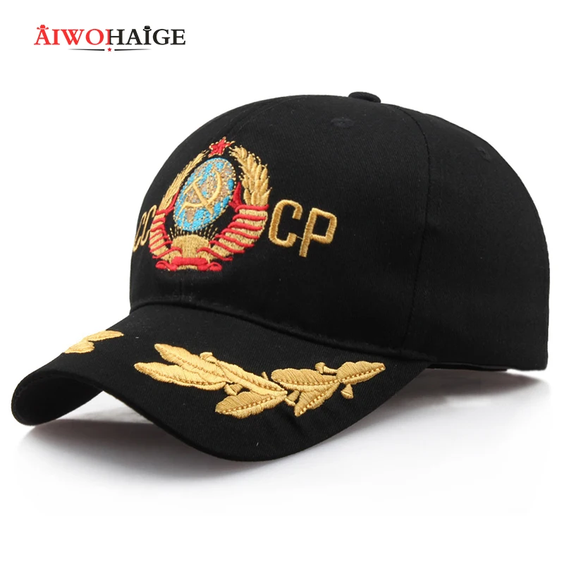 

2019 New Fashion CCCP Letter Baseball Cap High Quality Embroidery Badge Casual Hat USSR Unisex Cotton Adjustable Bone Bad Hats