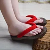 Zapatillas tipo zuecos de madera para hombre, calzado tradicional japonés, para exteriores, hogar, sandalias de baño con punta redonda ► Foto 2/6