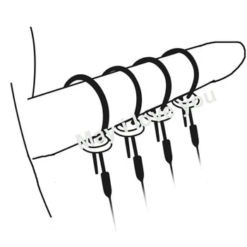 Electric Shock Silicone Loops Cock Ring,Estim Electro Stimulation Penis Extender Men Enlarger Masturbator,BDSM Sex Toys 6