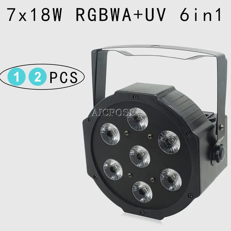 12 шт./лот 25 Угловые большие линзы 7x18 Вт led Par огни RGBWA UV 6in1 плоские par dmx512 дискотечные