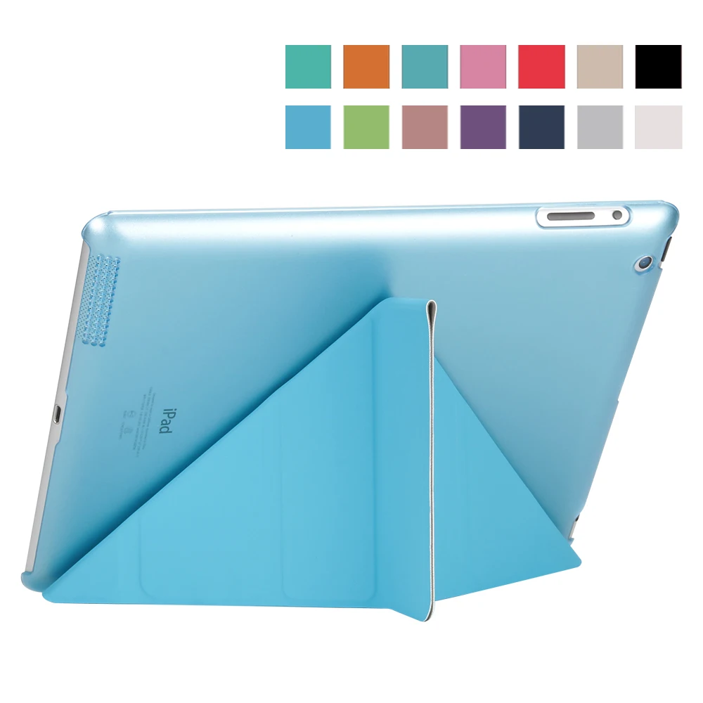 estojo para ipad polegada couro do plutônio capa inteligente para ipad geração caso