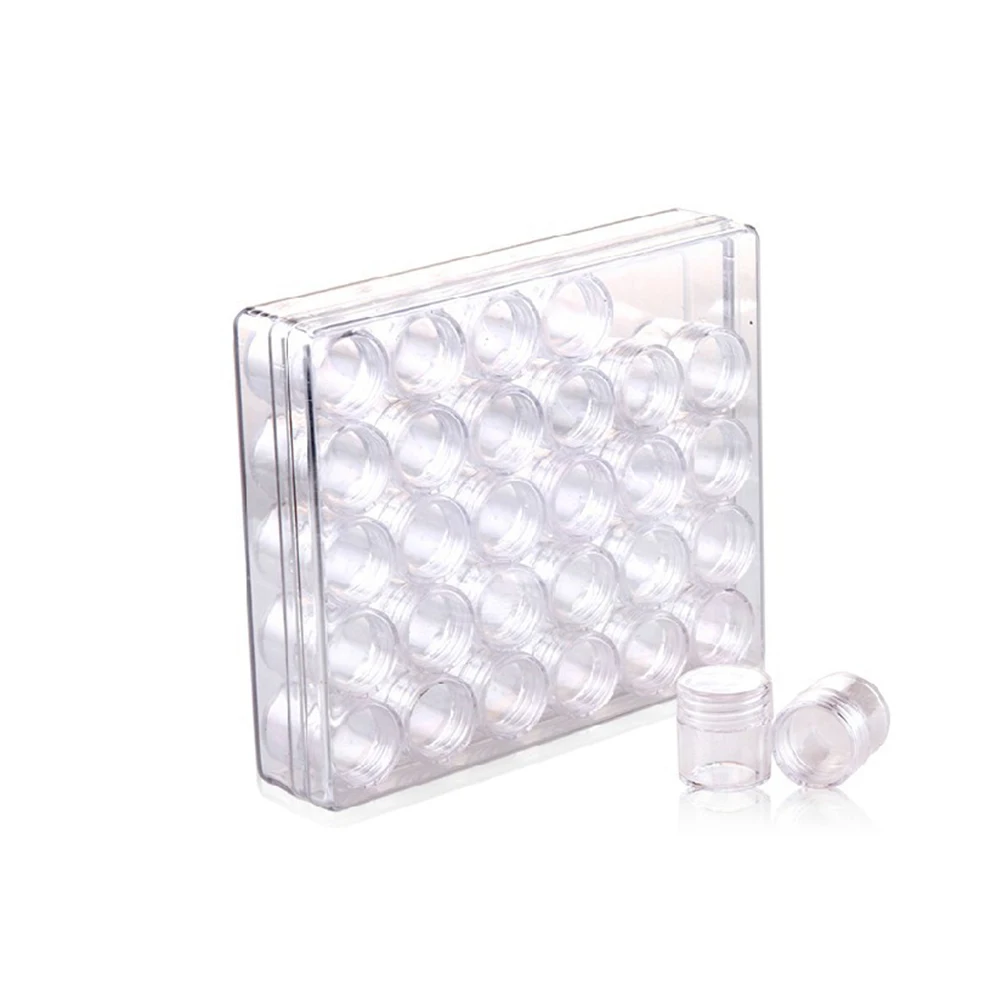 Хранение для принадлежностей для дизайна ногтей коробка пластиковый прозрачный чехол для дисплея Органайзер держатель для Стразы бусины Кольцо Серьги