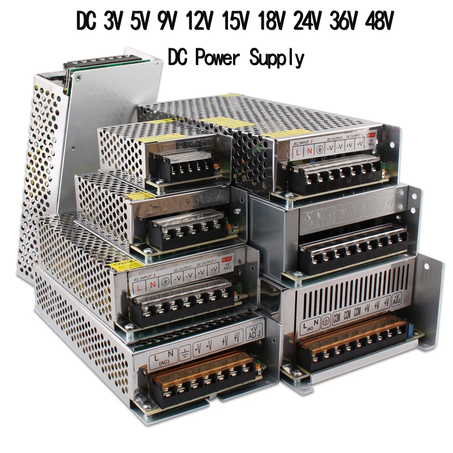 Светодиодный трансформатор для освещения 3 5 9 12 15 18 24 В AC DC импульсный источник