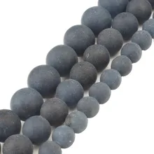 Натуральный тусклый лак матовый синий яшма круглые свободные бусины для изготовления ювелирных изделий 6 8 10 мм Diy Шарм браслет ожерелье 15 дюймов