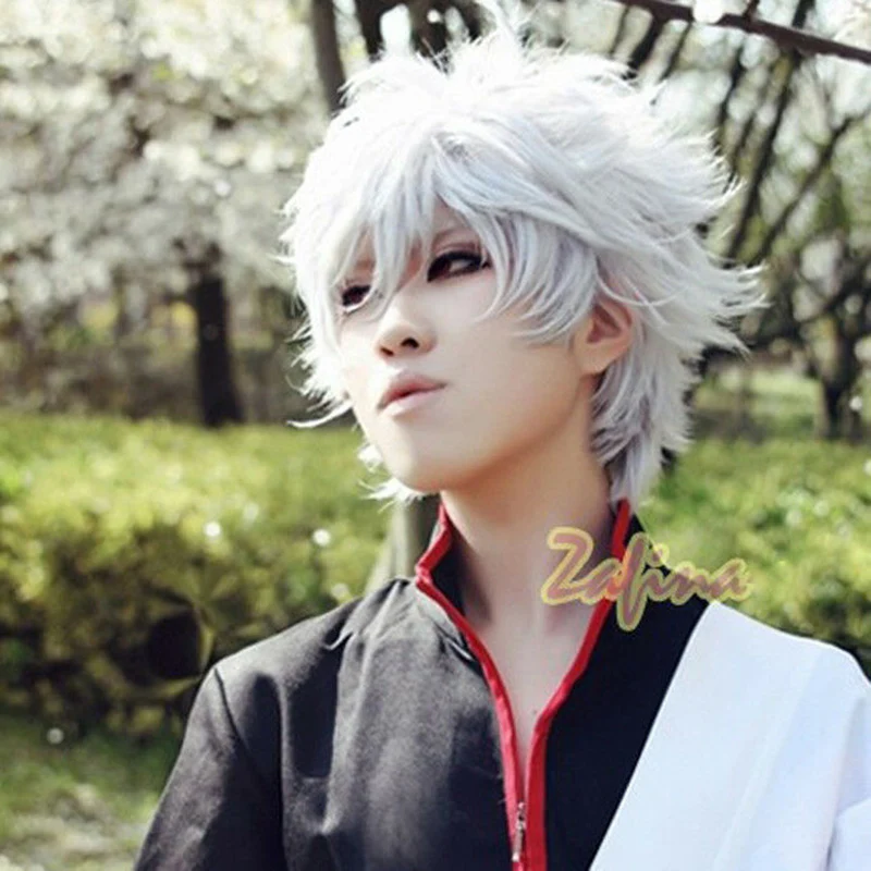 Anime-Gintama-Gintoki-Sakata-Wigs-Short-White-Layered-_57
