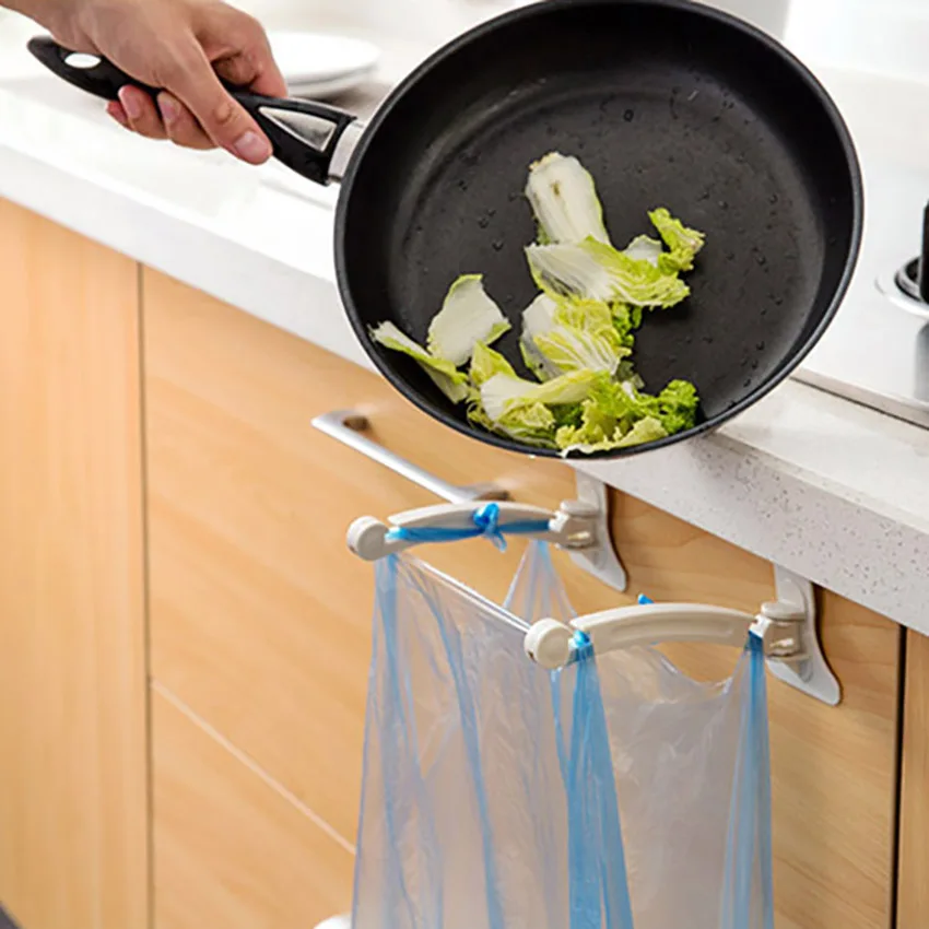 2 шт./компл. крючки для кухни мусорный мешок мусора Вешалка шкафа дверь подвесная