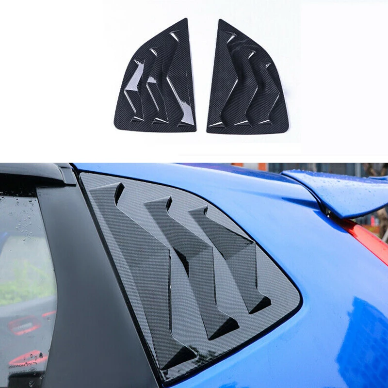 Car Side Vent Window Louver Shutter Covers Trim Rear Window Louvers Scoop Cover For Honda Fit Jazz 2014 2015 2016 2017 2018 2019