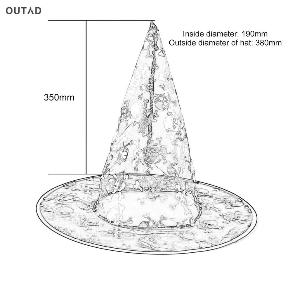 OCDAY волшебный волшебник на Хэллоуин шляпа ведьма шляпа фестиваль костюм аксессуар страшный призрак косплей реквизит для карнавала для