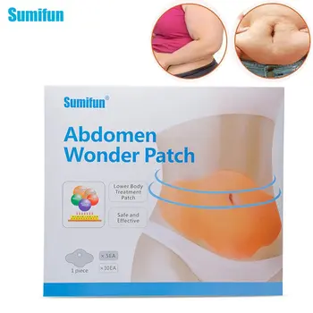 

20pcs/box 100% Herbal Wonder Slimming Patch Weight Loss Abdomen Treatment Anti-Cellulite Slimming Fat Burning Slim Patch K02702