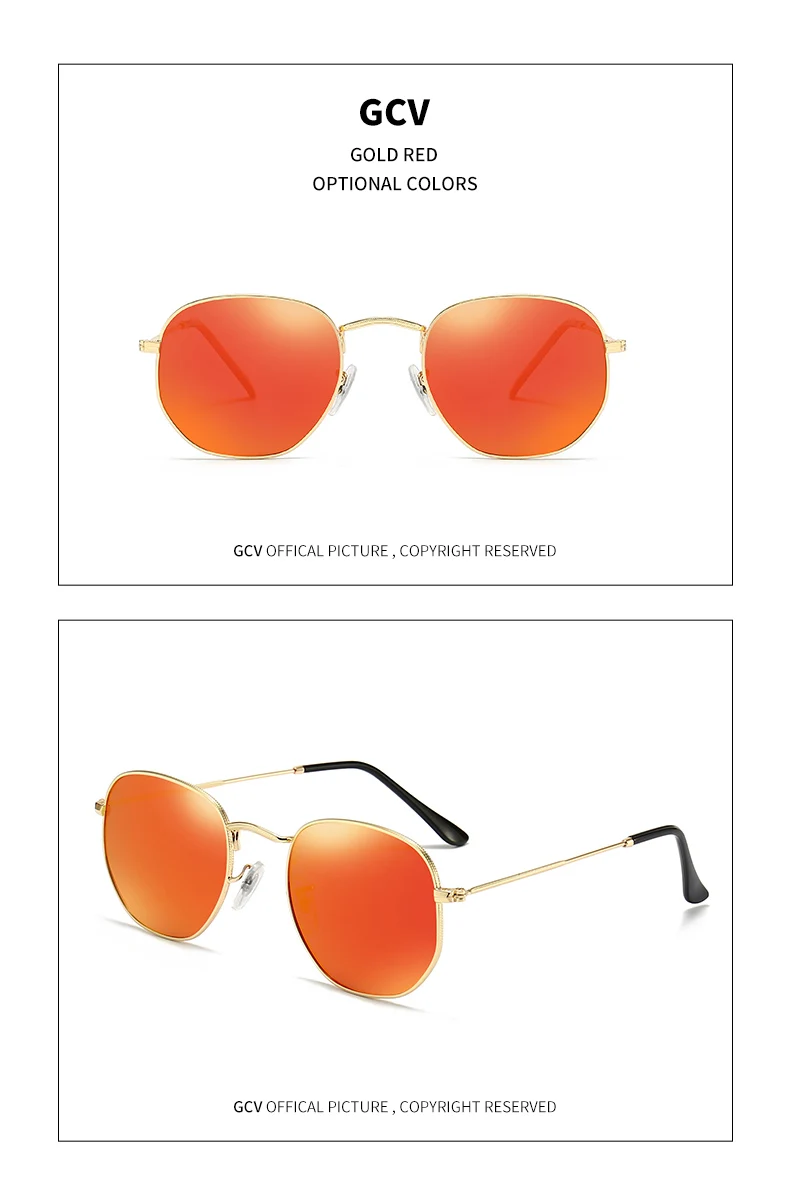 Classic Retro Hexagon Sunglasses Metal Frame Polarised Eyewear_voghion.com