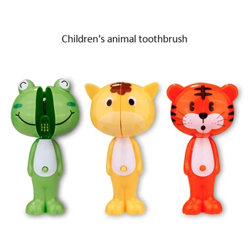 

2020 Baby Toothbrush Silicone Toothbrush Kids Animal Telescopic Toothbrush Soft Bristle Toothbrush Mouth Clean Teether Training
