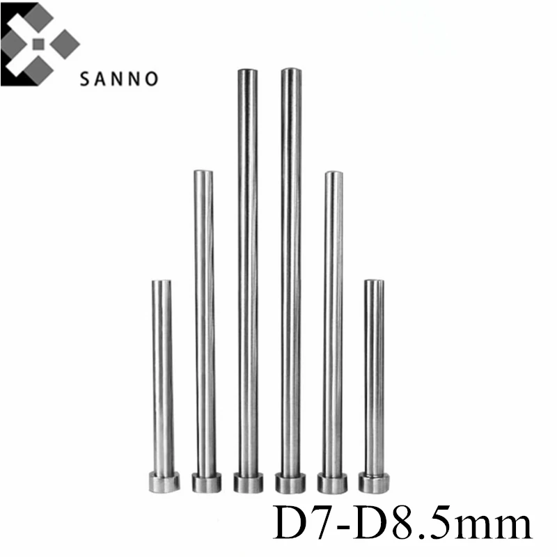 10Pcs D7mm D7.5mm D8mm D8.5mm, L100mm -L300mm straight lock pin mould ejector pins for cnc lathe parts guide ejector needle (1)